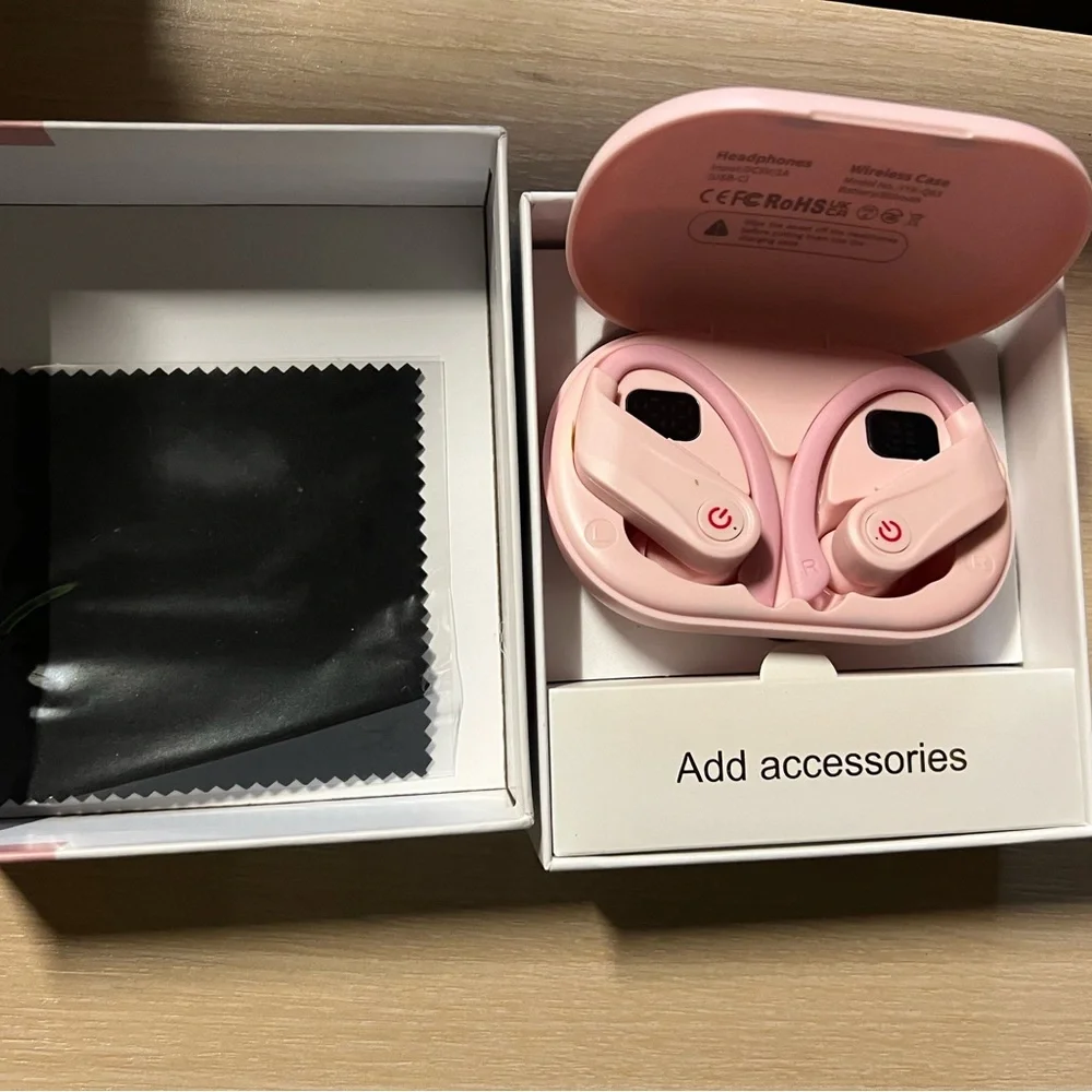 Pink Wireless Earbuds